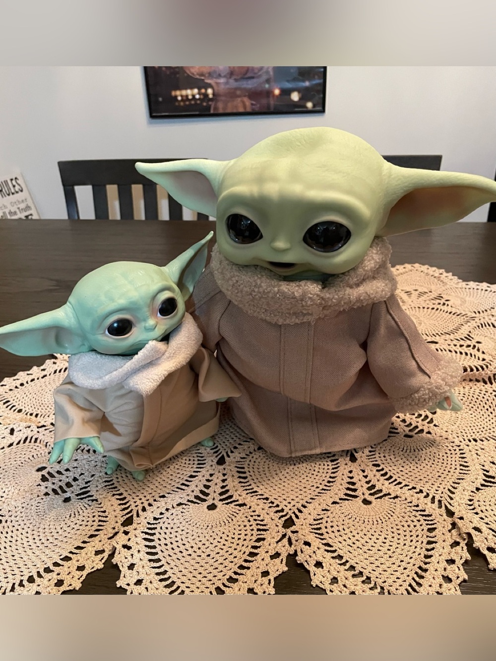 Grogu, also known as "The Child" and Baby Yoda from The Mandalorian series.